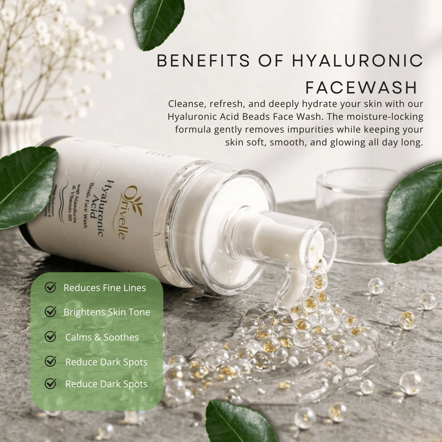 Hyaluronic Beads Face Wash - Orivelle